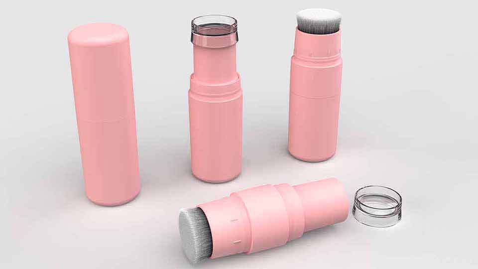 Тюбик для пудри з головкою для щітки Тюбик для пудри з головкою для щітки